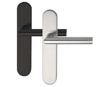 Langschildgarnitur Türdrücker Serie 102 gehrung Edelstahl schwarz matt ÖNORM DIN Variante.jpg